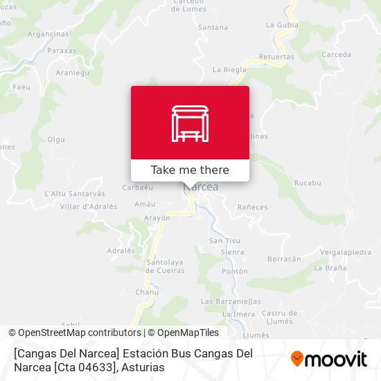 [Cangas Del Narcea]  Estación Bus Cangas Del Narcea [Cta 04633] map