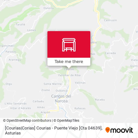 [Courias|Corias]  Courias - Puente Viejo [Cta 04639] map