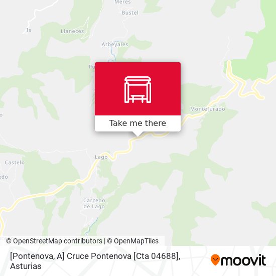 [Pontenova, A]  Cruce Pontenova [Cta 04688] map