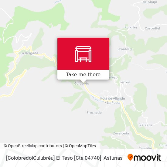[Colobredo|Culubréu]  El Teso [Cta 04740] map