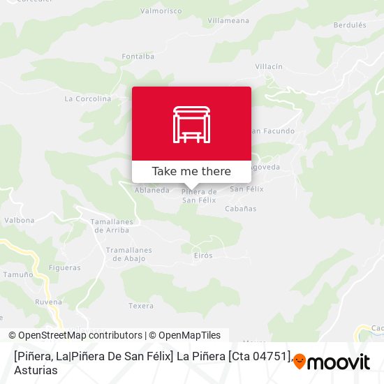 [Piñera, La|Piñera De San Félix]  La Piñera [Cta 04751] map