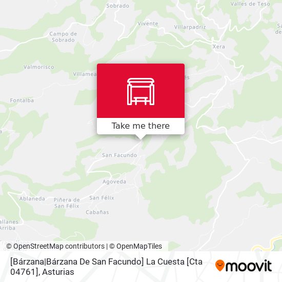[Bárzana|Bárzana De San Facundo]  La Cuesta [Cta 04761] map