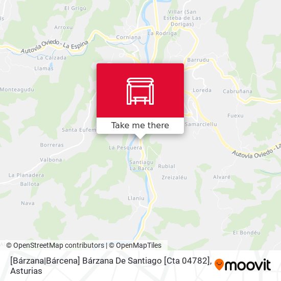 [Bárzana|Bárcena]  Bárzana De Santiago [Cta 04782] map