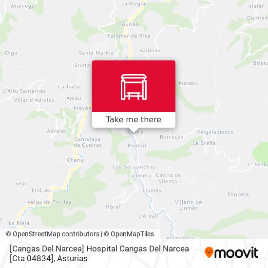 [Cangas Del Narcea]  Hospital Cangas Del Narcea [Cta 04834] map