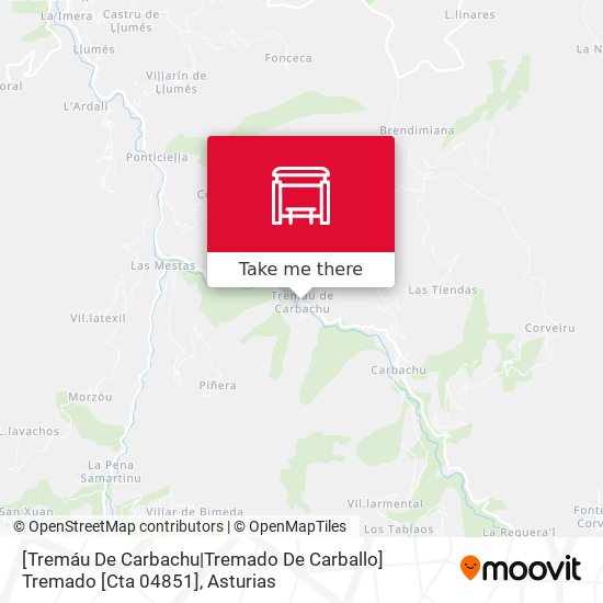[Tremáu De Carbachu|Tremado De Carballo]  Tremado [Cta 04851] map