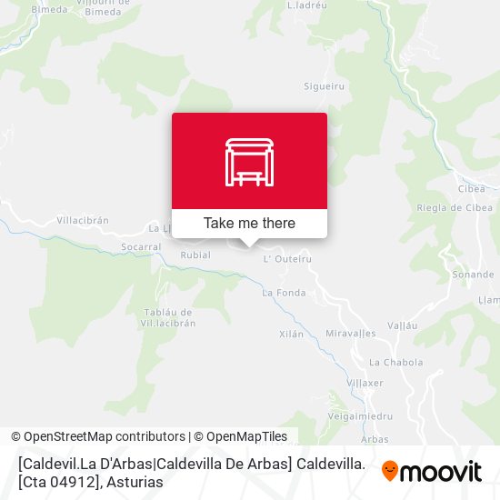 [Caldevil.La D'Arbas|Caldevilla De Arbas]  Caldevilla. [Cta 04912] map