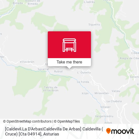 [Caldevil.La D'Arbas|Caldevilla De Arbas]  Caldevilla  ( Cruce) [Cta 04914] map