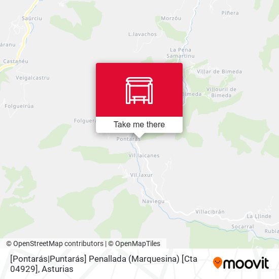 [Pontarás|Puntarás]  Penallada (Marquesina) [Cta 04929] map
