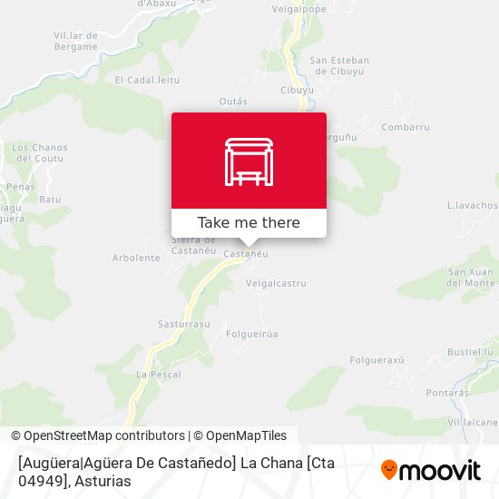 [Augüera|Agüera De Castañedo]  La Chana [Cta 04949] map