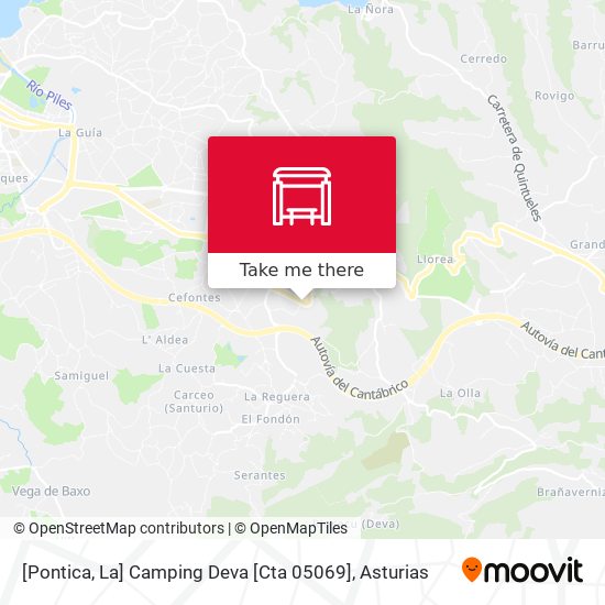 [Pontica, La]  Camping Deva [Cta 05069] map