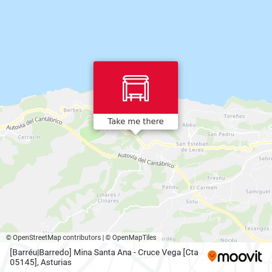 [Barréu|Barredo]  Mina Santa Ana - Cruce Vega [Cta 05145] map