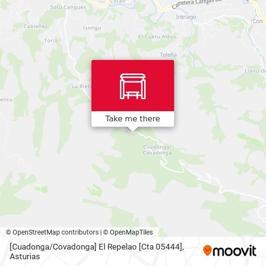 [Cuadonga / Covadonga]  El Repelao [Cta 05444] map