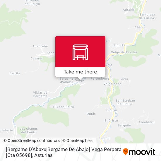 [Bergame D'Abaxu|Bergame De Abajo]  Vega Perpera [Cta 05698] map