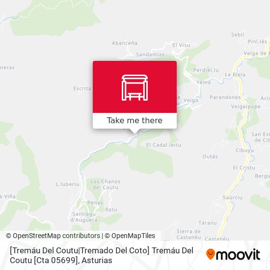 [Tremáu Del Coutu|Tremado Del Coto]  Tremáu Del Coutu [Cta 05699] map