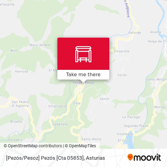 [Pezós / Pesoz]  Pezós [Cta 05853] map