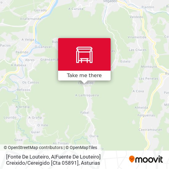 [Fonte De Louteiro, A|Fuente De Louteiro]  Creixido / Cereigido [Cta 05891] map