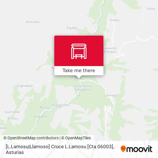 [L.Lamosu|Llamoso]  Cruce L.Lamosu [Cta 06003] map