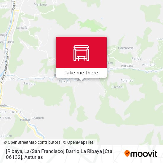 [Ribaya, La / San Francisco]  Barrio La Ribaya [Cta 06132] map