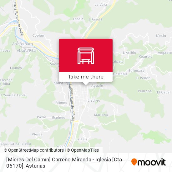 [Mieres Del Camín]  Carreño Miranda - Iglesia [Cta 06170] map