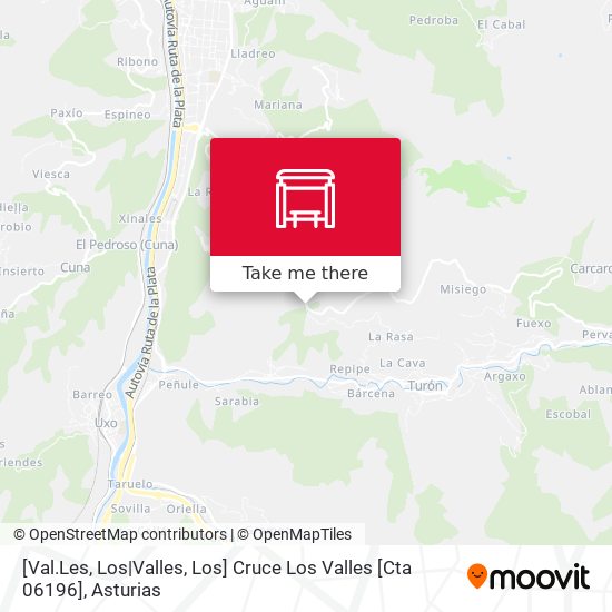 [Val.Les, Los|Valles, Los]  Cruce Los Valles [Cta 06196] map