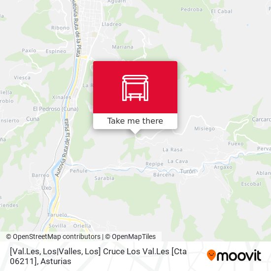 [Val.Les, Los|Valles, Los]  Cruce Los Val.Les [Cta 06211] map