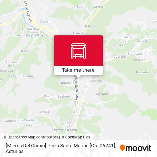 [Mieres Del Camín]  Plaza Santa Marina [Cta 06241] map