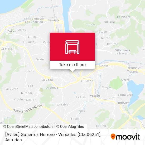 [Avilés]  Gutiérrez Herrero - Versalles [Cta 06251] map