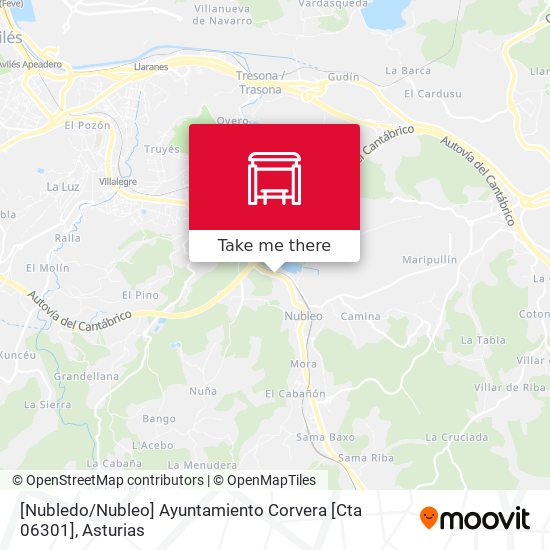 [Nubledo / Nubleo]  Ayuntamiento Corvera [Cta 06301] map