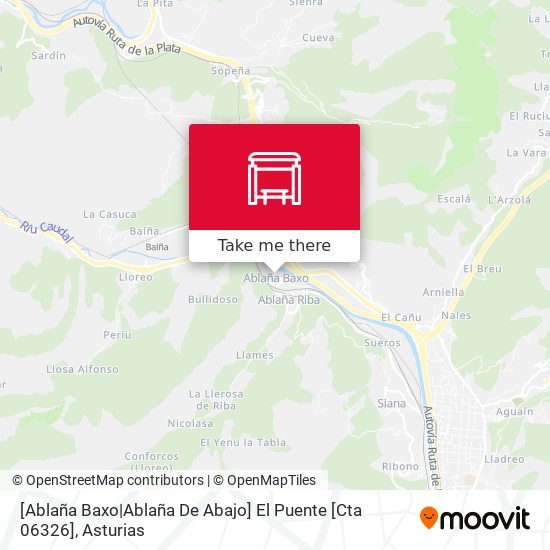 [Ablaña Baxo|Ablaña De Abajo]  El Puente [Cta 06326] map