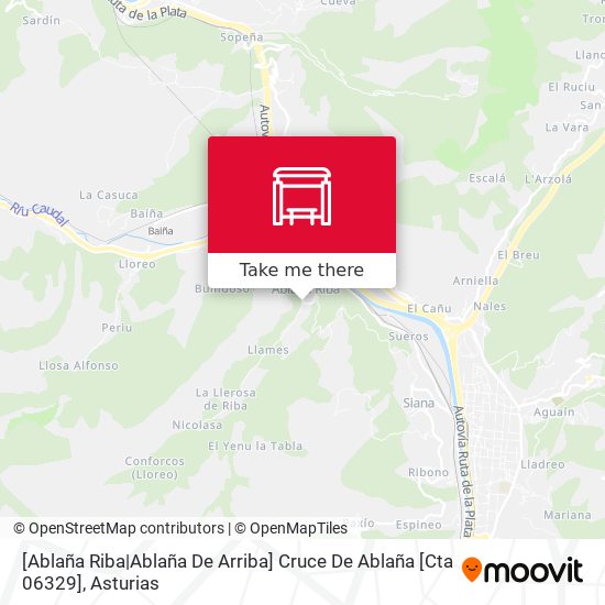 [Ablaña Riba|Ablaña De Arriba]  Cruce De Ablaña [Cta 06329] map