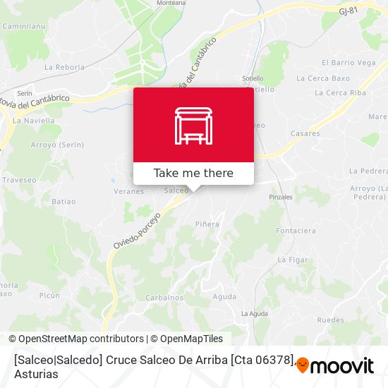 [Salceo|Salcedo]  Cruce Salceo De Arriba [Cta 06378] map