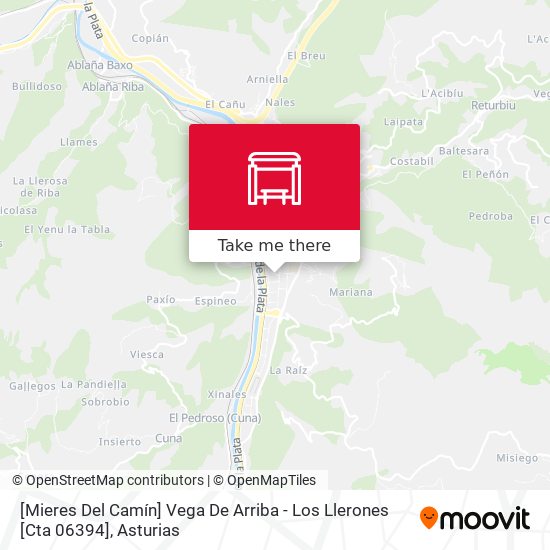 [Mieres Del Camín]  Vega De Arriba - Los Llerones [Cta 06394] map