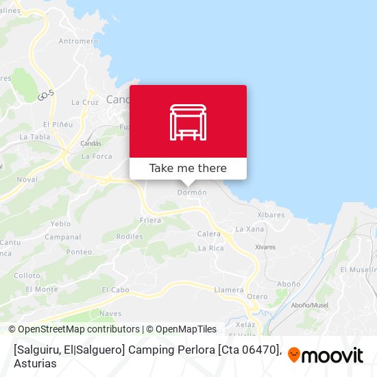 [Salguiru, El|Salguero]  Camping Perlora [Cta 06470] map