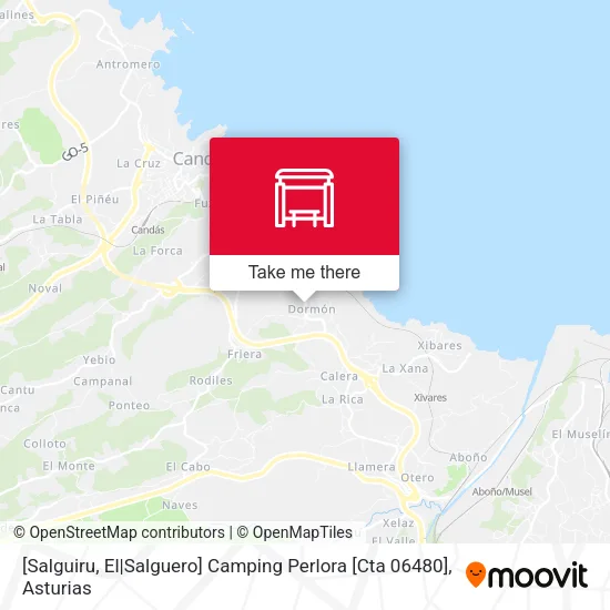 [Salguiru, El|Salguero]  Camping Perlora [Cta 06480] map