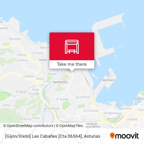 [Gijón / Xixón]  Les Cabañes [Cta 06564] map
