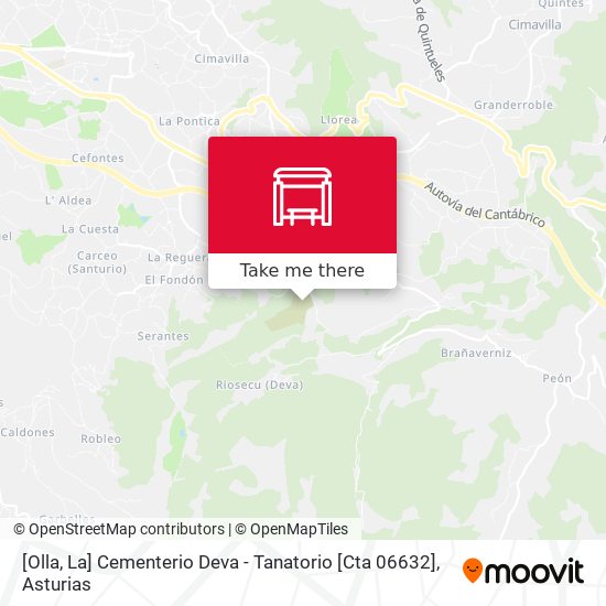 [Olla, La]  Cementerio Deva - Tanatorio [Cta 06632] map