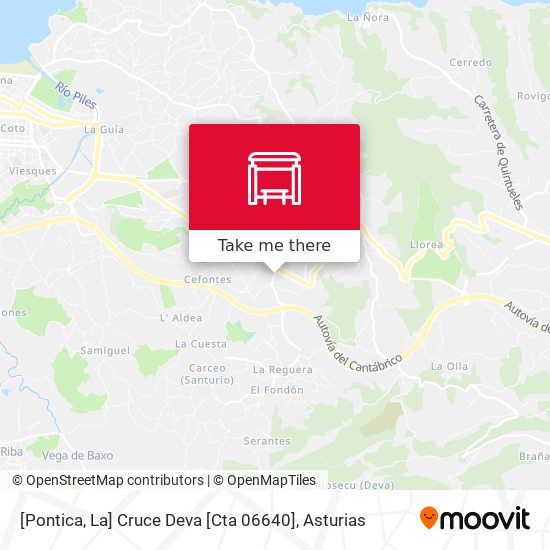 [Pontica, La]  Cruce Deva [Cta 06640] map