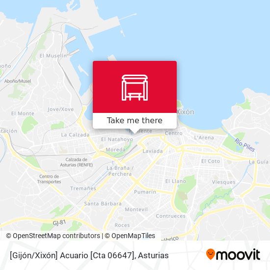 [Gijón / Xixón]  Acuario [Cta 06647] map