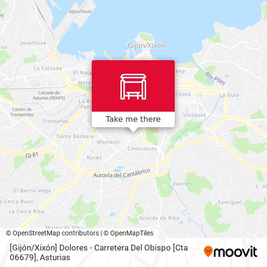 [Gijón / Xixón]  Dolores - Carretera Del Obispo [Cta 06679] map