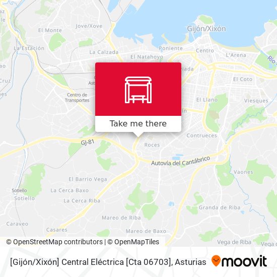 [Gijón / Xixón]  Central Eléctrica [Cta 06703] map
