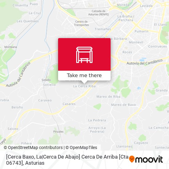 [Cerca Baxo, La|Cerca De Abajo]  Cerca De Arriba [Cta 06743] map