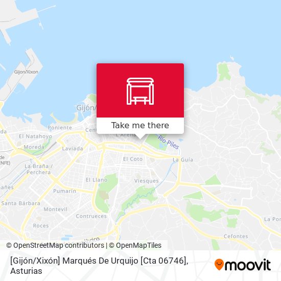 [Gijón / Xixón]  Marqués De Urquijo [Cta 06746] map