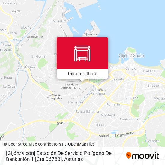 [Gijón / Xixón]  Estación De Servicio Polígono De Bankunión 1 [Cta 06783] map