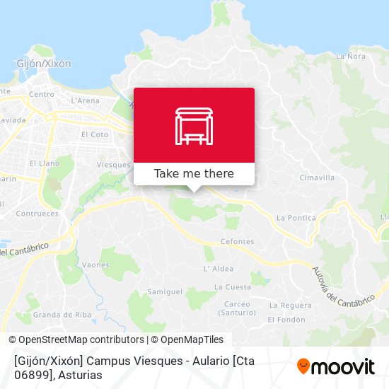 [Gijón / Xixón]  Campus Viesques - Aulario [Cta 06899] map