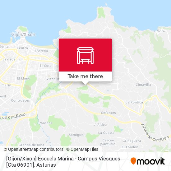 [Gijón / Xixón]  Escuela Marina - Campus Viesques [Cta 06901] map