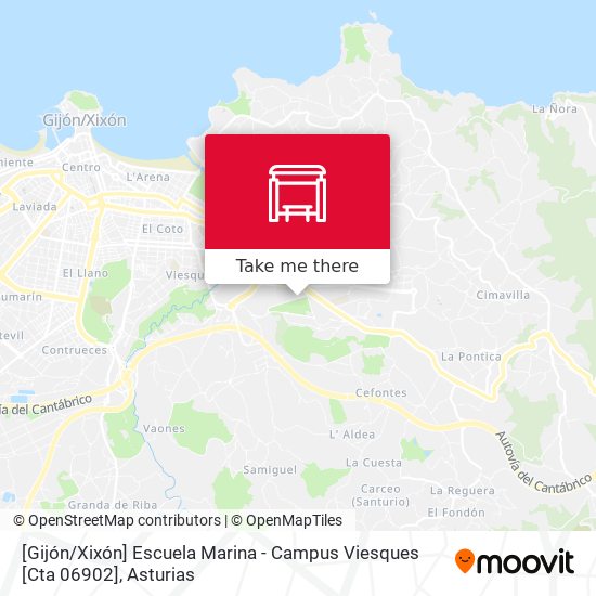 [Gijón / Xixón]  Escuela Marina - Campus Viesques [Cta 06902] map