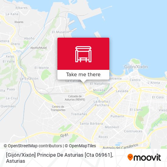 [Gijón / Xixón]  Principe De Asturias [Cta 06961] map