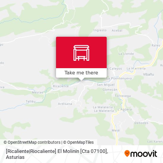 [Ricaliente|Riocaliente]  El Molinín [Cta 07100] map