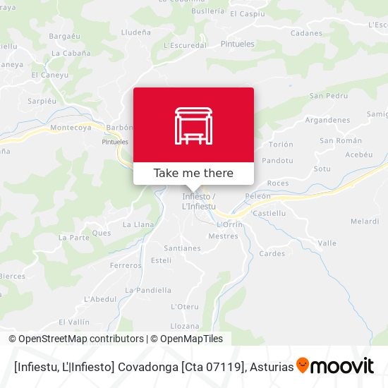 [Infiestu, L'|Infiesto]  Covadonga [Cta 07119] map