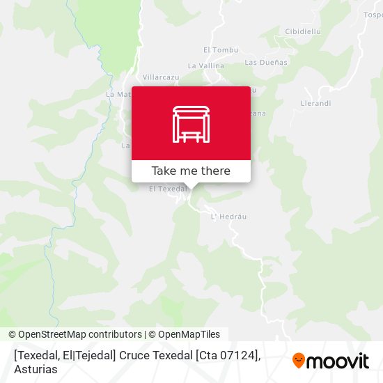 [Texedal, El|Tejedal]  Cruce Texedal [Cta 07124] map
